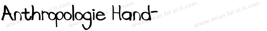 Anthropologie Hand字体转换